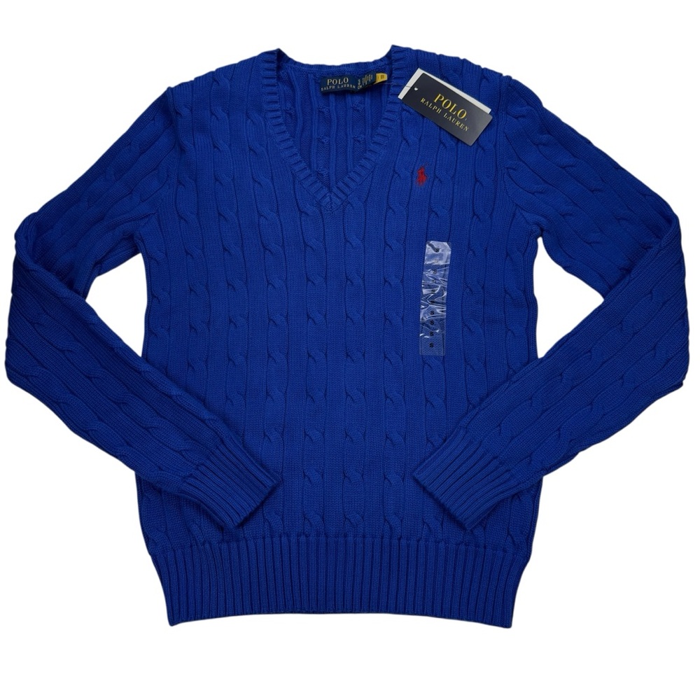 Polo by Ralph Lauren Blue V-Neck Sweater